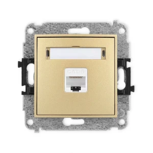 Karlik Mini złoty Gniazdo komputerowe 1xRJ45 bez ramki 29MGK-3