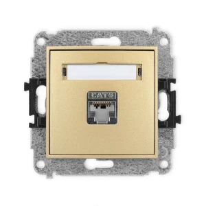 Karlik Mini złoty Gniazdo komputerowe 1xRJ45 bez ramki 29MGK-5