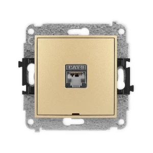 Karlik Mini złoty Gniazdo komputerowe 1xRJ45 bez ramki 29MGKBO-5