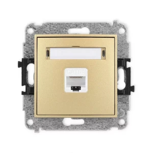 Karlik Mini złoty Gniazdo komputerowe 1xRJ45 bez ramki 29MGK-7