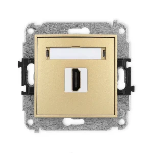 Karlik Mini złoty Gniazdo 1x HDMI 2.0 bez ramki 29MHDMI-3