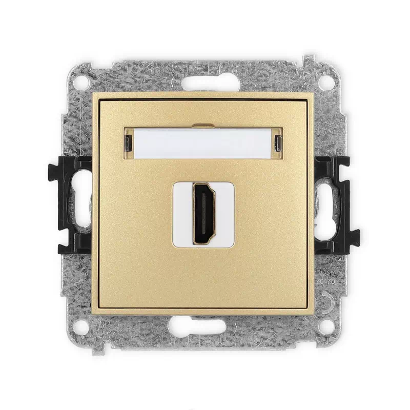 Karlik Mini złoty Gniazdo 1x HDMI 2.0 bez ramki 29MHDMI-3
