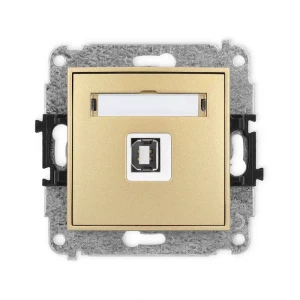 Karlik Mini złoty Gniazdo 1x USB A-B2.0 bez ramki 29MGUSB-3