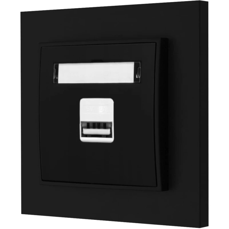 Gniazdo Ładowarka 1Xusb 2A Z Ramką Mini 12/12