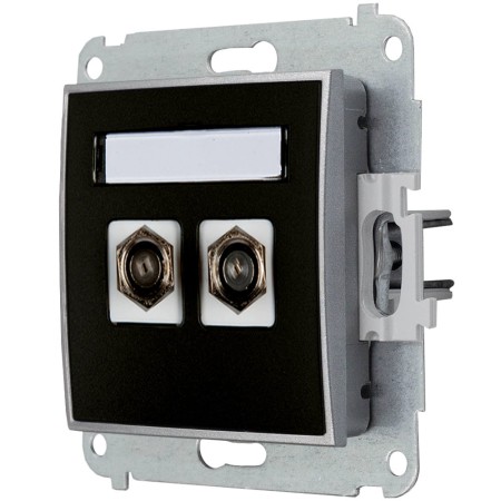 Gniazdo Antenowe 2X Bez Ramki Karlik Mini 12/07