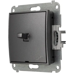 Karlik Mini grafitowy Włącznik schodowy w stylu USA bez ramki 11MWPUS-3