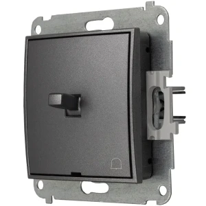 Karlik Mini grafitowy Włącznik zwierny dzwonek w stylu USA bez ramki 11MWPUS-4