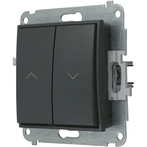 Karlik Mini grafitowy mat Włącznik zwierny żaluzjowy bez ramki 28MWP-8