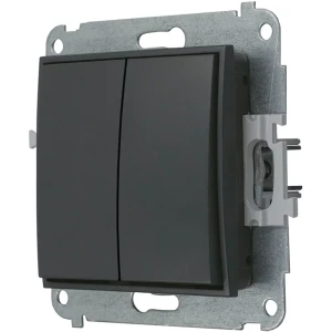 Karlik Mini grafitowy mat Włącznik zwierny żaluzjowy bez piktogramów bez ramki 28MWP-8.1