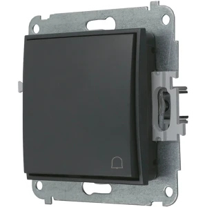 Karlik Mini grafitowy mat Włącznik zwierny dzwonek bez ramki 28MWP-4