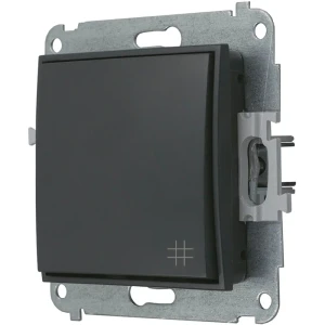 Karlik Mini grafitowy mat Włącznik krzyżowy bez ramki 28MWP-6