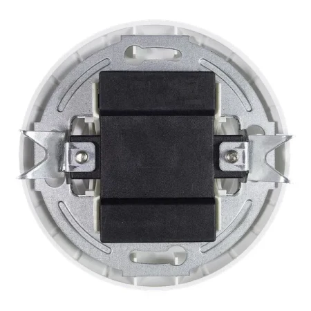 Włącznik podwójny retro z ramką kolor biały styl loft