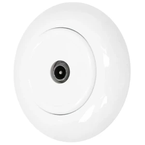 Gniazdo antenowe TV retro z ramką kolor biały styl loft