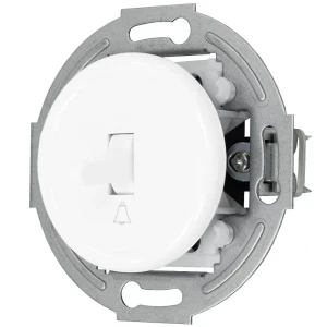 Włącznik dzwonkowy retro bez ramki kolor biały styl loft