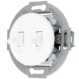 Włącznik roletowy retro bez ramki kolor biały styl loft