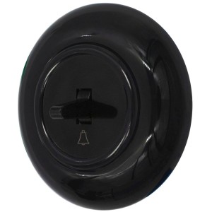 Włącznik dzwonkowy retro z ramką kolor czarny styl loft