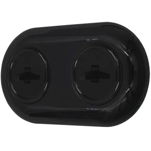 Dwa włączniki pojedyncze retro z ramką czarny styl loft