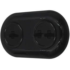 Włącznik pojedynczy i podwójny retro z ramką czarny styl loft