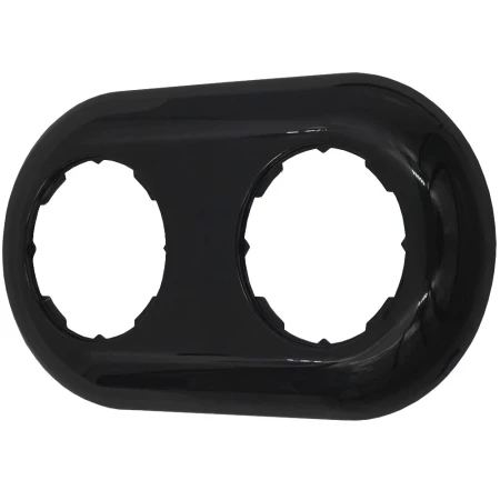 Dwa gniazda pojedyncze retro z ramką czarny styl loft