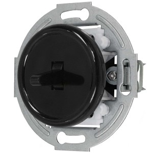 Włącznik pojedynczy retro bez ramki kolor czarny styl loft