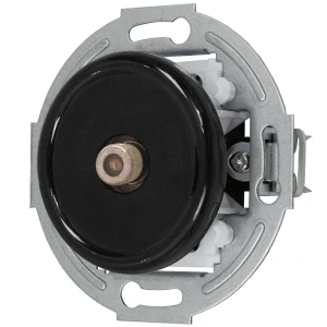 Gniazdo antenowe SAT retro bez ramki kolor czarny styl loft