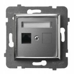 MODUŁ SZARY / SREBRO BEZ RAMKI GNIAZDO RJ45 1X