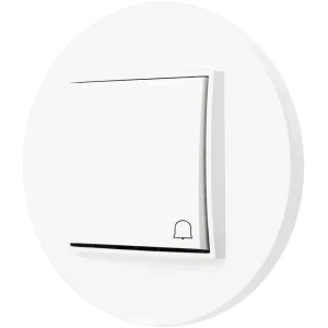 Włącznik dzwonkowy z ramką okrągłą seria MINI kolor biały