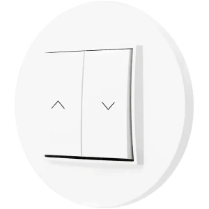 Włącznik roletowy z blokadą z ramką okrągłą seria MINI kolor biały