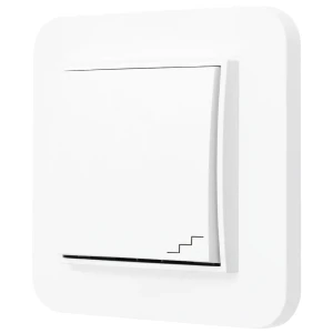 Włącznik schodowy z ramką zaokrągloną seria MINI kolor biały
