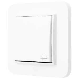 Włącznik krzyżowy z ramką zaokrągloną seria MINI kolor biały