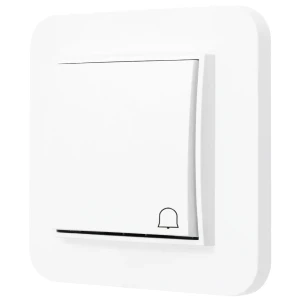 Włącznik dzwonkowy z ramką zaokrągloną seria MINI kolor biały