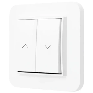 Włącznik roletowy zwierny z ramką zaokrągloną seria MINI kolor biały