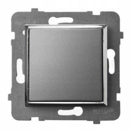 Moduł Szary / Srebro Bez Ramki Włącznik Pojedynczy