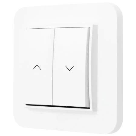 Włącznik roletowy z blokadą z ramką zaokrągloną seria MINI kolor biały