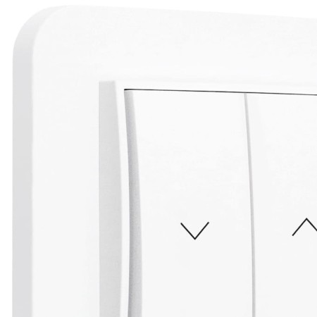 Włącznik roletowy z blokadą z ramką zaokrągloną seria MINI kolor biały