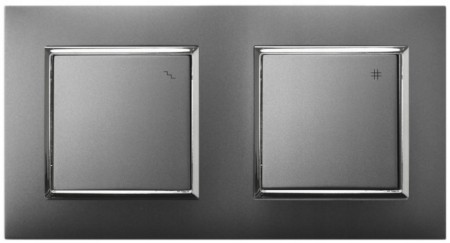 Włącznik Światła Schodowy I Krzyżowy Ospel Aria W Ramce Szary