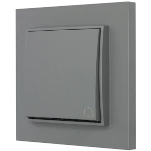 Włącznik dzwonkowy z ramką prostą seria MINI kolor szary mat