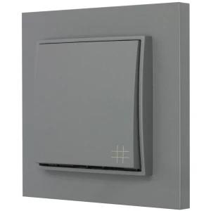 Włącznik krzyżowy z ramką prostą seria MINI kolor szary mat