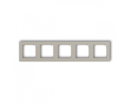 Ramka pięciokrotna do łączników i gniazd Karlik MINI prosta taupe