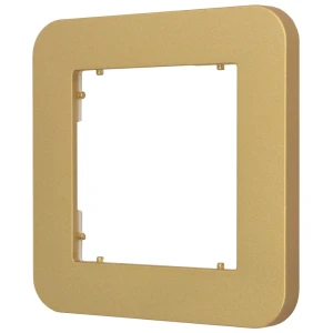 Ramka pojedyncza do łączników i gniazd Karlik MINI zaokrąglona złoty