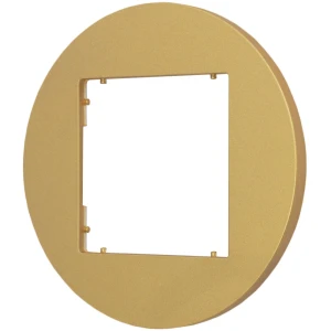 Ramka pojedyncza do łączników i gniazd Karlik MINI okrągła złoty