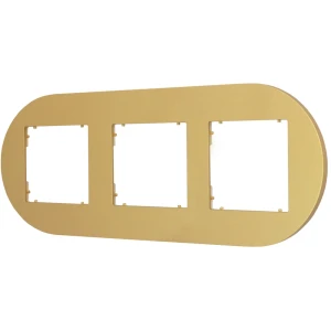 Ramka potrójna do łączników i gniazd Karlik MINI okrągła złoty