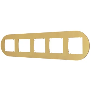 Ramka pięciokrotna do łączników i gniazd Karlik MINI okrągła złoty