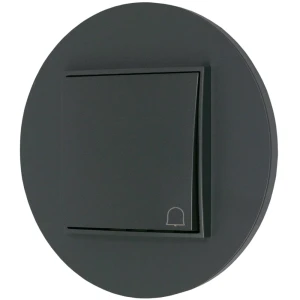 Włącznik dzwonkowy z ramką okrągłą seria MINI kolor grafitowy mat