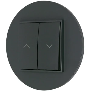 Włącznik roletowy z blokadą z ramką okrągłą seria MINI kolor grafitowy mat
