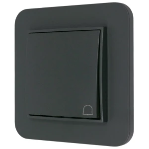 Włącznik dzwonkowy z ramką zaokrągloną seria MINI kolor grafitowy mat