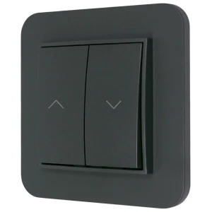 Włącznik roletowy zwierny z ramką zaokrągloną seria MINI kolor grafitowy mat