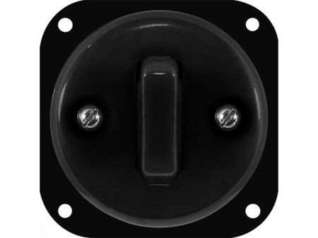 Łącznik pojedynczy 'Retro ceramic' bez ramki,  10A-250V~, czarny TG-RC-110B