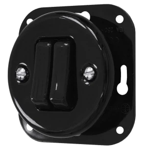 Łącznik do sterowania roletami 'Retro ceramic' bez  ramki, 10A-250V~, czarny TG-RC-231B