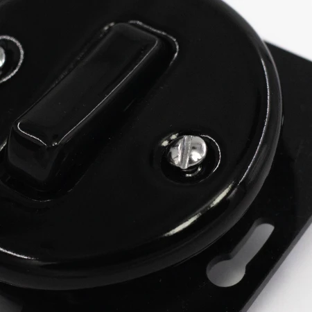 Łącznik schodowy 'Retro ceramic' bez ramki,  10A-250V~, czarny TG-RC-120B